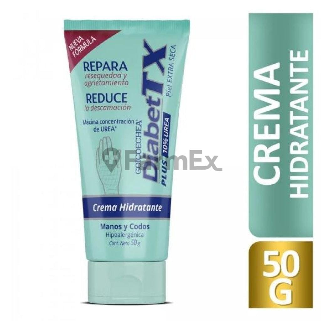 DiabetTX Plus 10 % Urea "Piel Extra Seca Manos y Codos" x 50 g Farmex-Pluxee-Persistente
